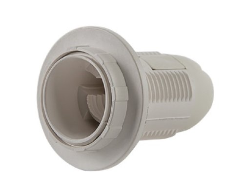 Патрон электрический LLT E27-ППК с прижимным кольцом пластик белый фото Патрон электрический LLT E27-ППК с прижимным кольцом пластик белый картинка